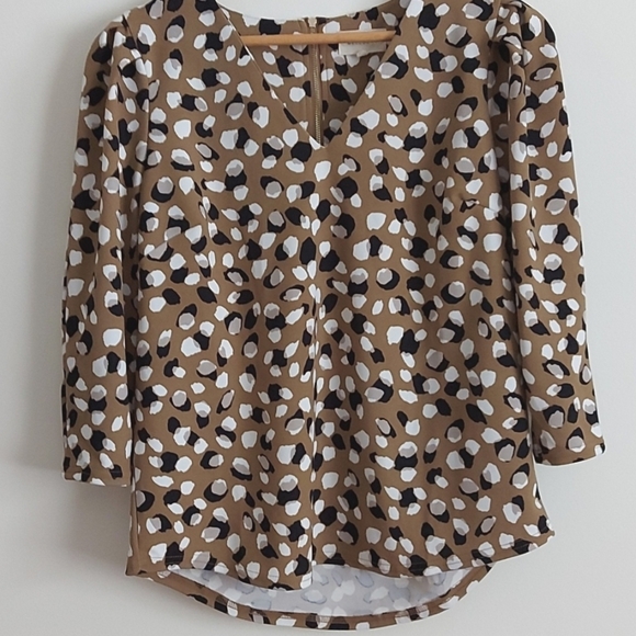 Melloday Printed Puff Sleeve Top Size Small - Picture 1 of 6